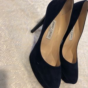 Navy Jimmy Choo Platform Heels